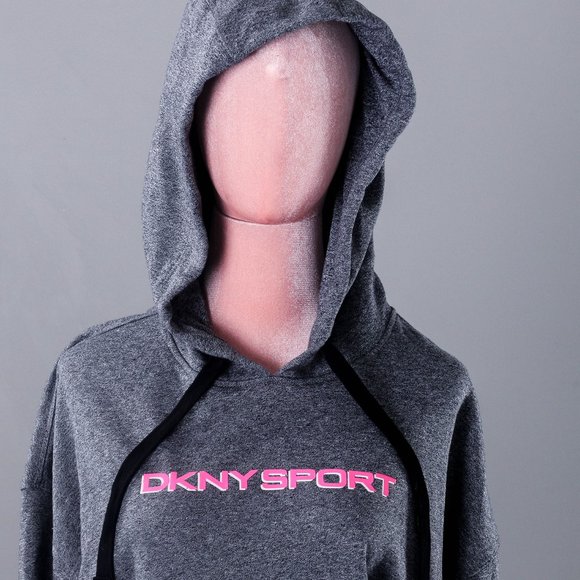 NWT DKNY SPORT PLUS FRENCH TERRY LOGO HOODIE - 1X - Picture 3 of 6